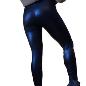 HIGH Rise Faux Leather Leggings